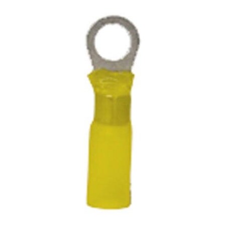 Ecm Industries Ring Terminal, 10 AWG, Nylon Insulated, Yellow AMT-108